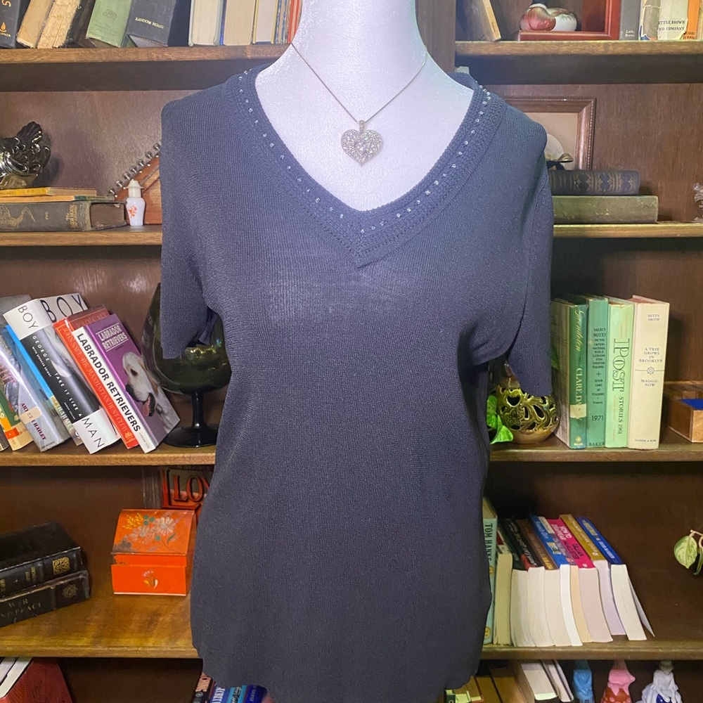 Sag Harbor Petite Black Top